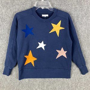 Miles by Madewell Sweatshirt Women's XXS Pullover Blue 100% Cotton 2XS